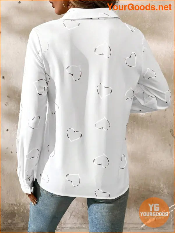 YOURGOODS Marble Print Long Sleeve Button Shirt - YourGoods Online Shop