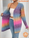 YOURGOODS Ombre Cable Knit Duster Cardigan - YourGoods Online Shop