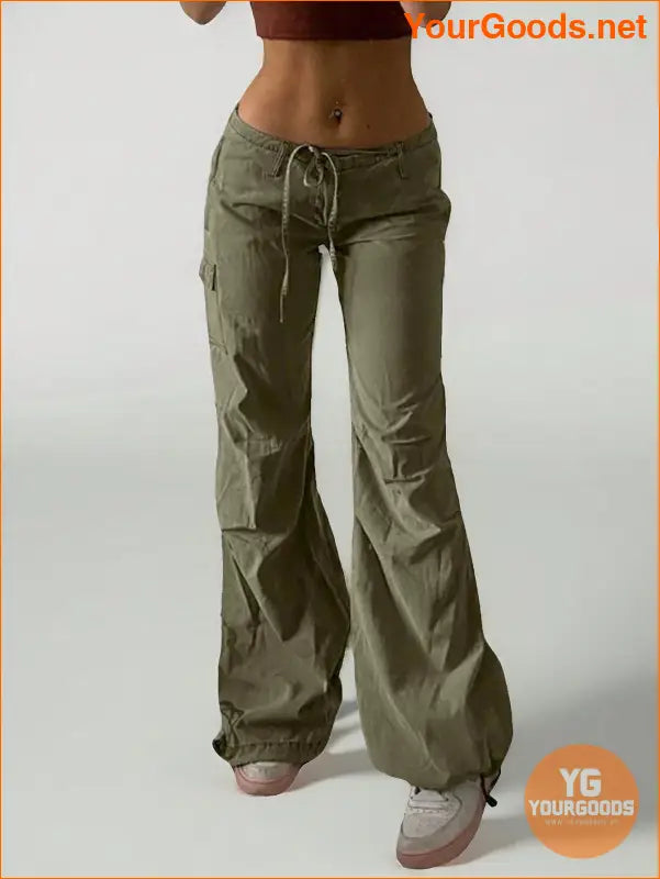 YOURGOODS Petite Womens Bow Tie Belted Cargo Joggers - YourGoods Online Shop