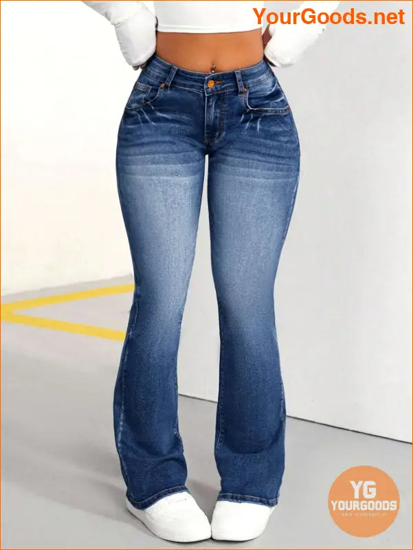 YOURGOODS Petite Womens Flared Jeans - YourGoods Online Shop