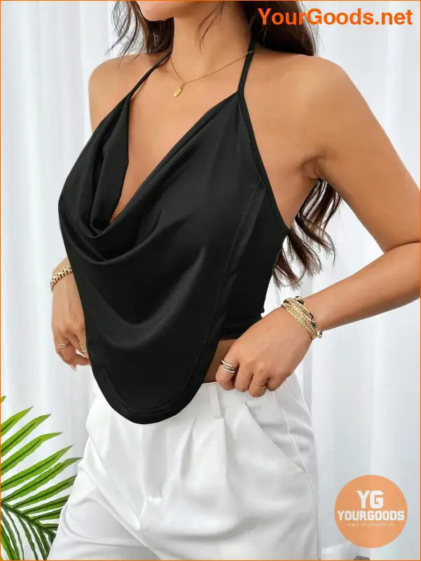 YOURGOODS Priv Backless Halter Party Top - YourGoods Online Shop