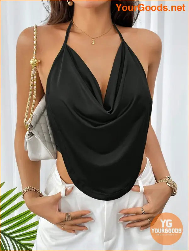 YOURGOODS Priv Backless Halter Party Top - YourGoods Online Shop