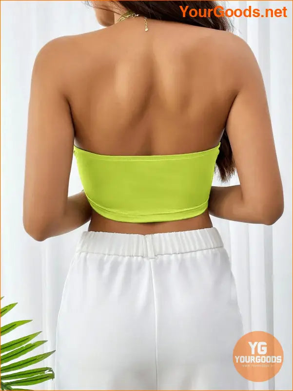 YOURGOODS Priv Backless Halter Party Top - YourGoods Online Shop