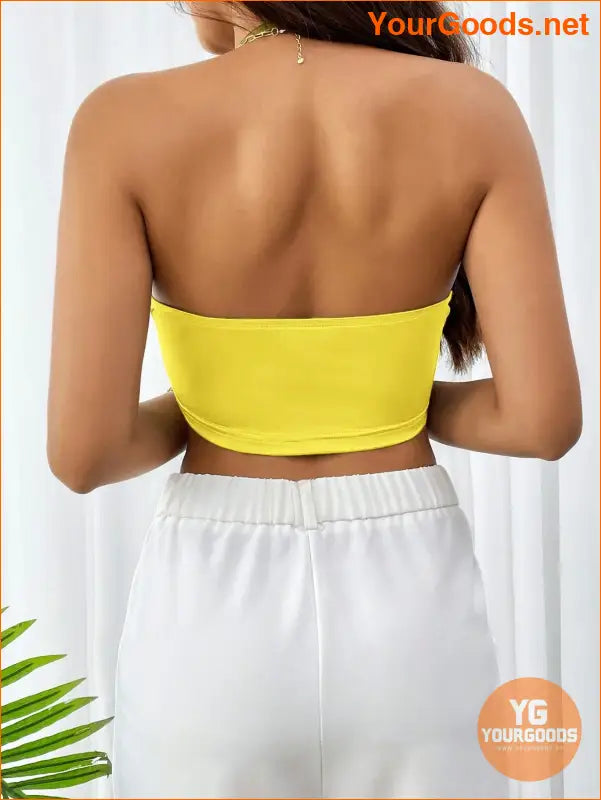 YOURGOODS Priv Backless Halter Party Top - YourGoods Online Shop