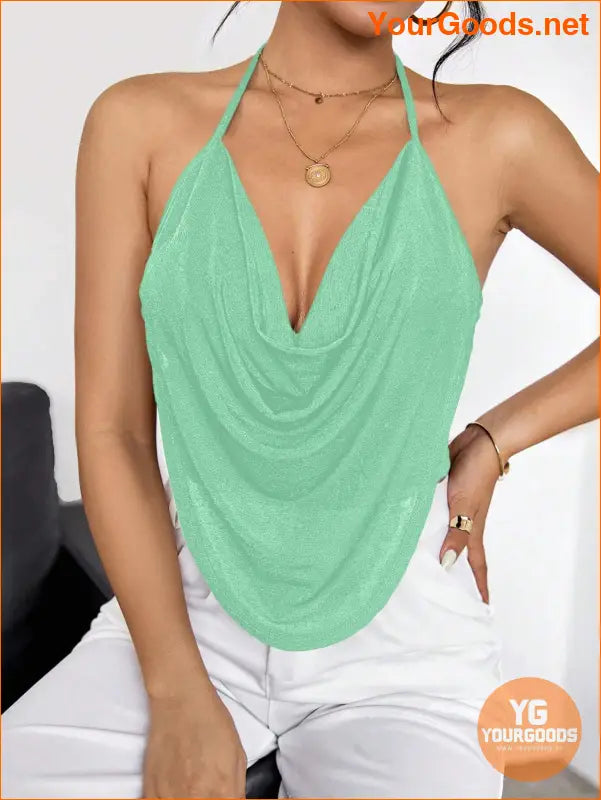 YOURGOODS Priv Backless Halter Party Top - YourGoods Online Shop