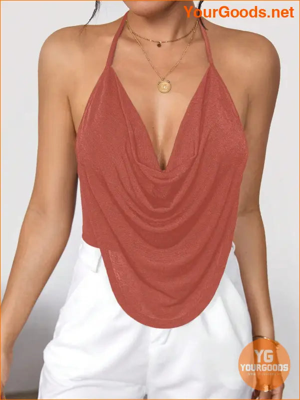 YOURGOODS Priv Backless Halter Party Top - YourGoods Online Shop