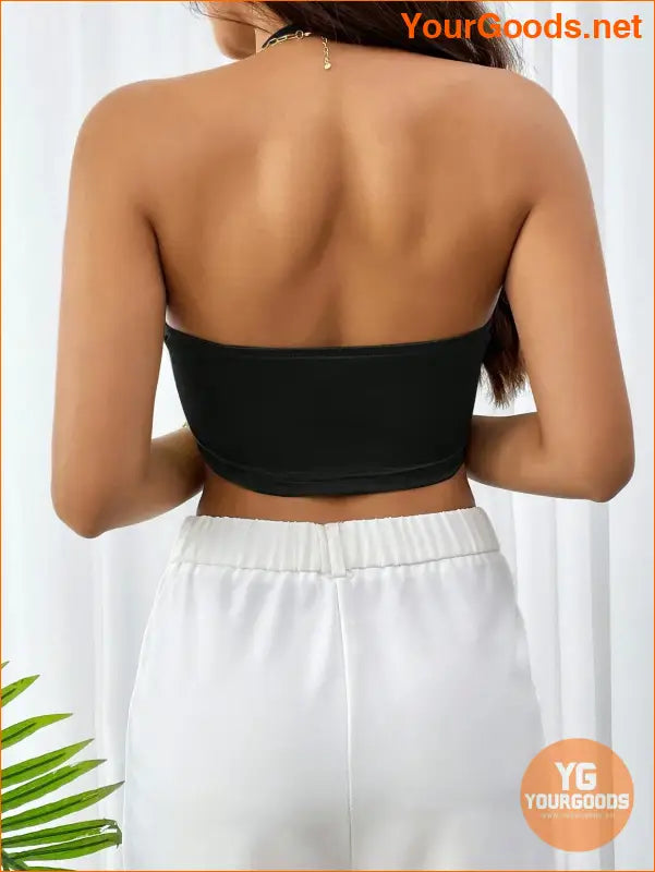 YOURGOODS Priv Backless Halter Party Top - YourGoods Online Shop