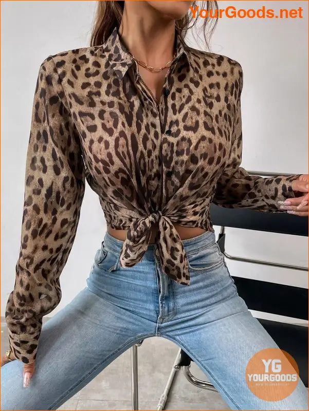 YOURGOODS Priv Leopard Print ButtonUp Shirt - YourGoods Online Shop