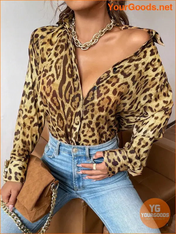 YOURGOODS Priv Leopard Print ButtonUp Shirt - YourGoods Online Shop