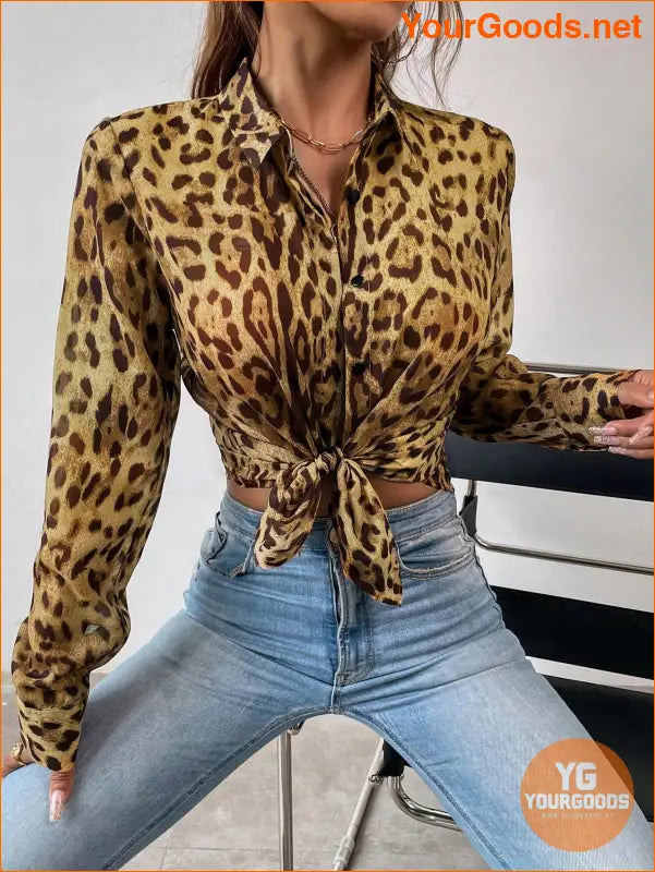 YOURGOODS Priv Leopard Print ButtonUp Shirt - YourGoods Online Shop