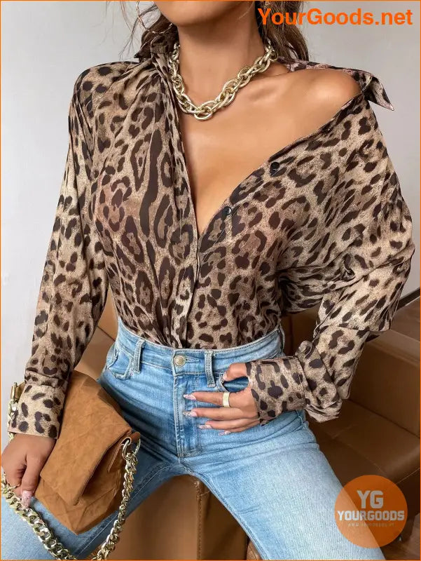 YOURGOODS Priv Leopard Print ButtonUp Shirt - YourGoods Online Shop