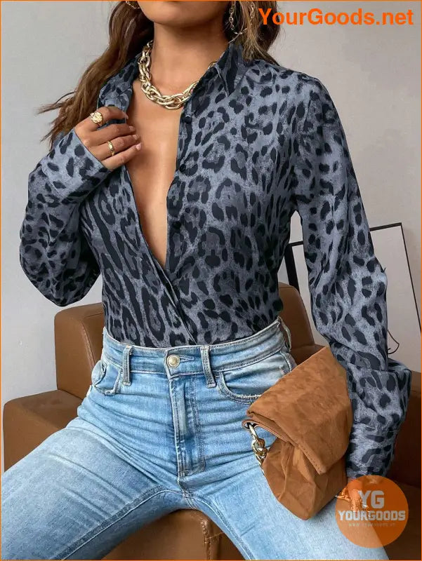 YOURGOODS Priv Leopard Print ButtonUp Shirt - YourGoods Online Shop