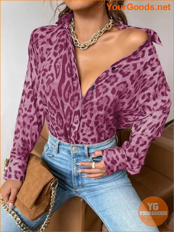 YOURGOODS Priv Leopard Print ButtonUp Shirt - YourGoods Online Shop