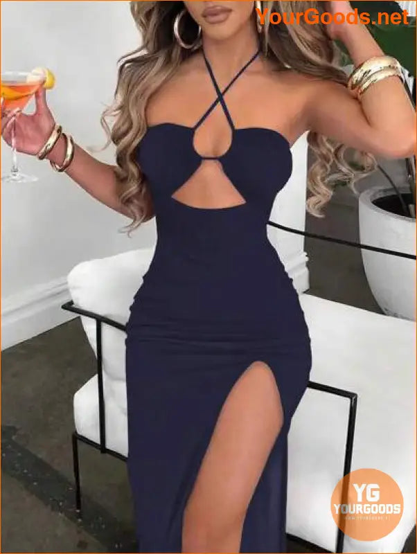 YOURGOODS Sexy Black Sleeveless Backless Bodycon Dress - YourGoods Online Shop