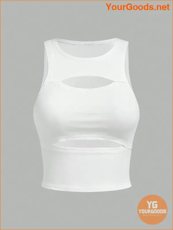 YOURGOODS Sexy Solid Color Hollow Out Tank Top - YourGoods Online Shop