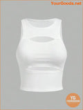 YOURGOODS Sexy Solid Color Hollow Out Tank Top - YourGoods Online Shop