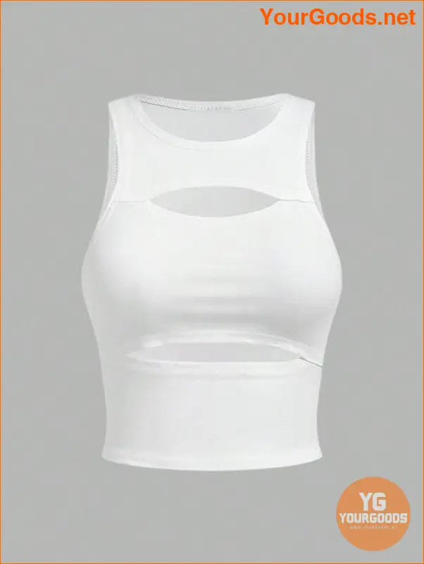 YOURGOODS Sexy Solid Color Hollow Out Tank Top - YourGoods Online Shop