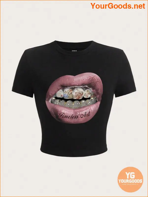 YOURGOODS Slayr Casual Lips Slim Fit TShirt - YourGoods Online Shop