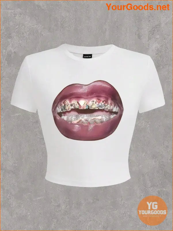 YOURGOODS Slayr Casual Lips Slim Fit TShirt - YourGoods Online Shop