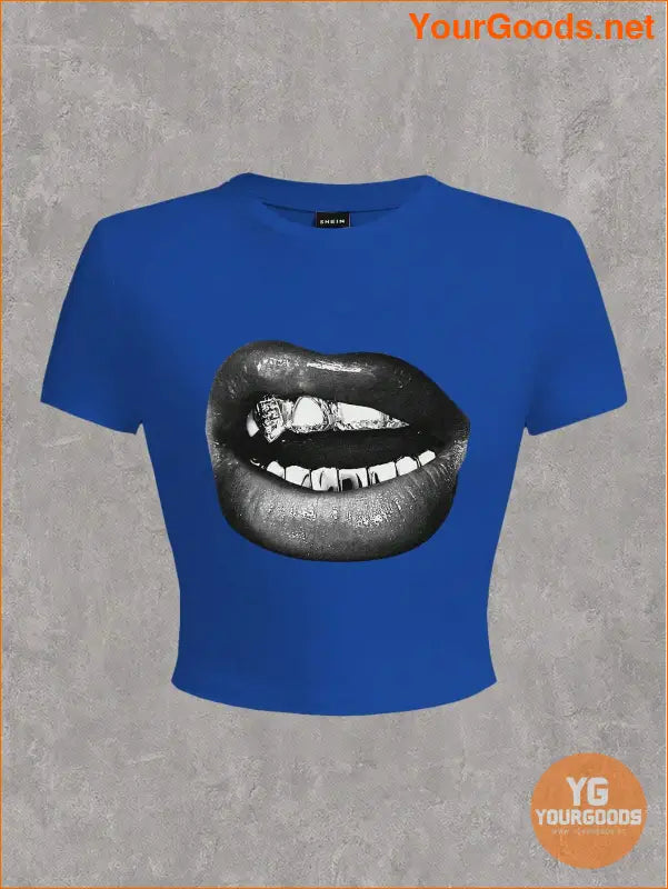 YOURGOODS Slayr Casual Lips Slim Fit TShirt - YourGoods Online Shop