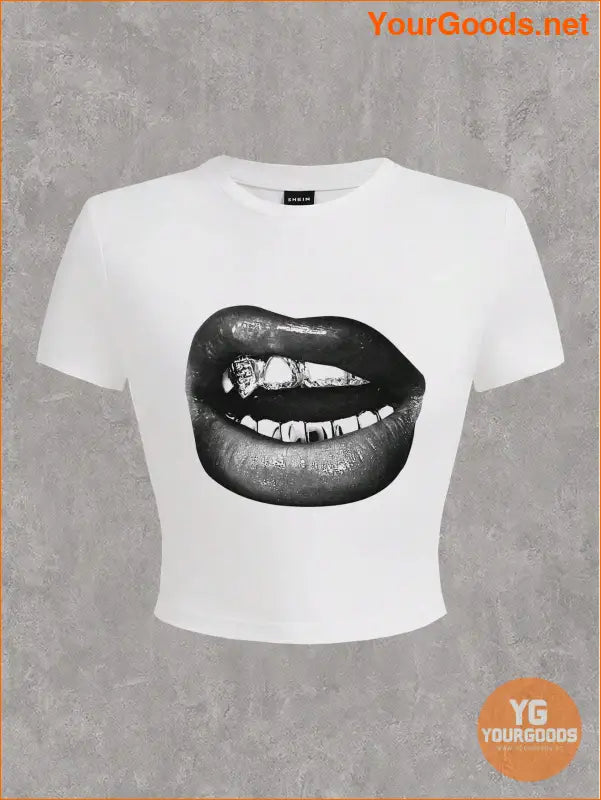 YOURGOODS Slayr Casual Lips Slim Fit TShirt - YourGoods Online Shop