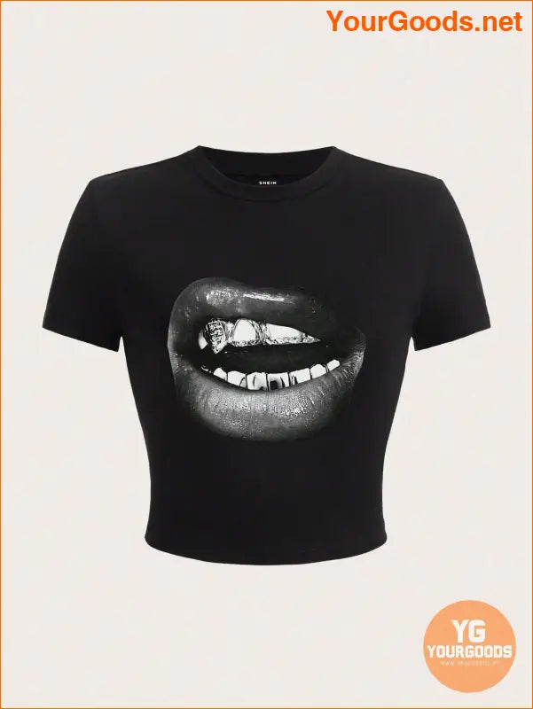 YOURGOODS Slayr Casual Lips Slim Fit TShirt - YourGoods Online Shop