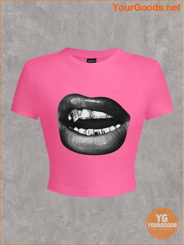 YOURGOODS Slayr Casual Lips Slim Fit TShirt - YourGoods Online Shop