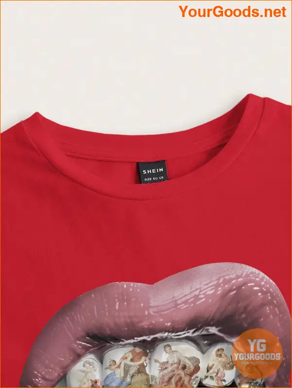 YOURGOODS Slayr Casual Lips Slim Fit TShirt - YourGoods Online Shop