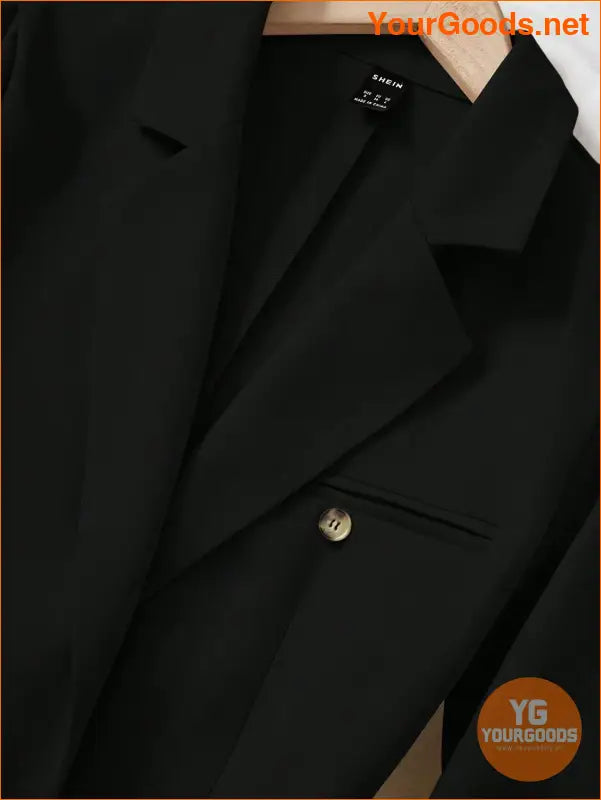 YOURGOODS Solid Color Single-Breasted Suit Jacket And Trousers Elegant Two-Piece Suit - YourGoods Online Shop