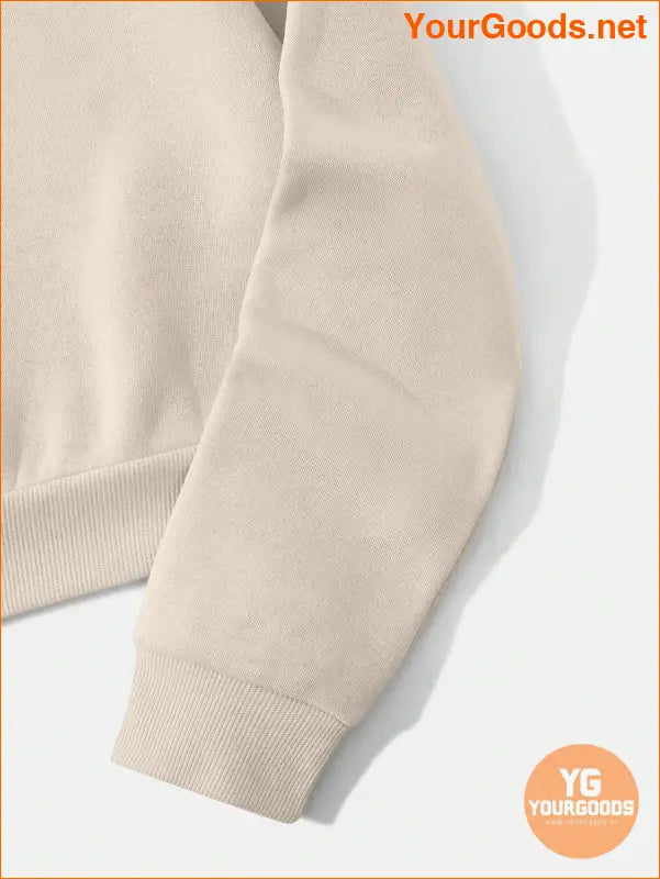 YOURGOODS Solid Drawstring Crop Thermal Lined Hoodie - YourGoods Online Shop