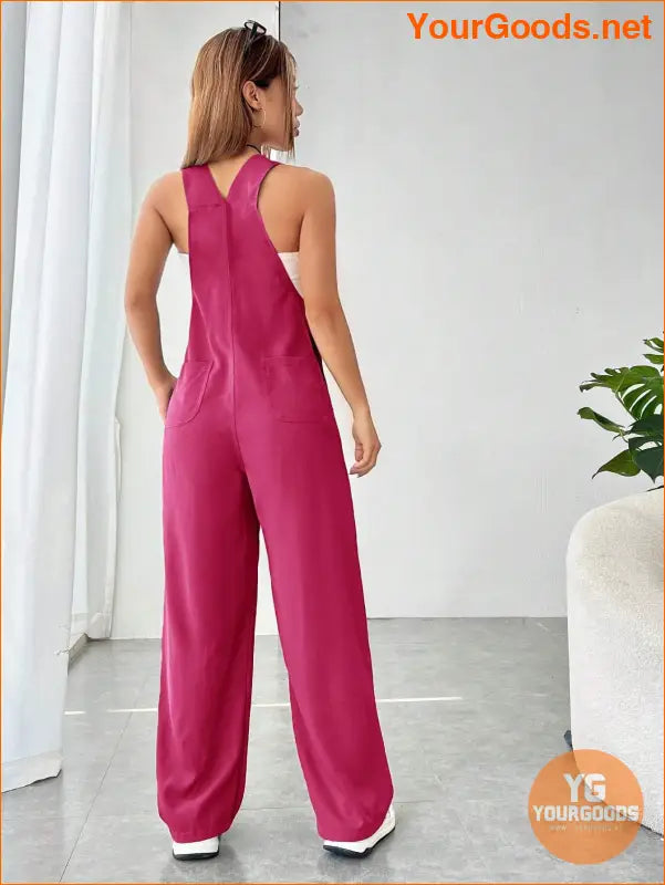 YOURGOODS Solid Pocket Front Overall Jumpsuit Without Tube Top - YourGoods Online Shop