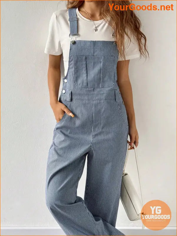 YOURGOODS Solid Pocket Front Overall Jumpsuit Without Tube Top - YourGoods Online Shop