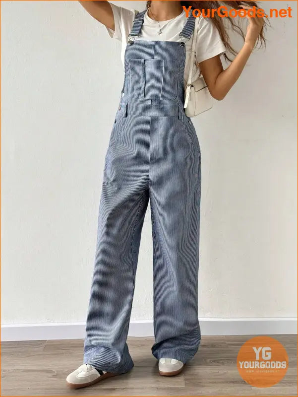 YOURGOODS Solid Pocket Front Overall Jumpsuit Without Tube Top - YourGoods Online Shop