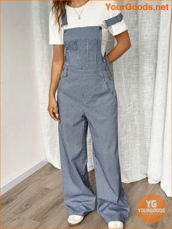 YOURGOODS Solid Pocket Front Overall Jumpsuit Without Tube Top - YourGoods Online Shop