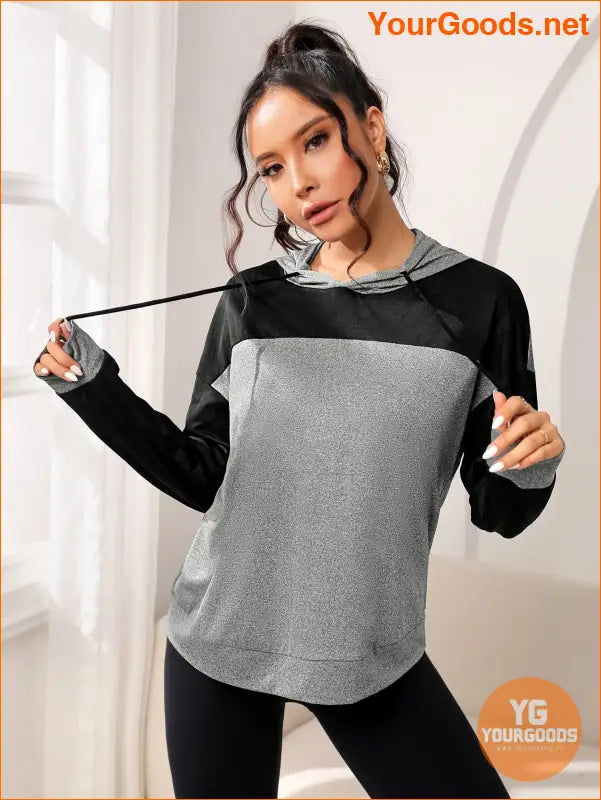 YOURGOODS Sport Gameset Two Tone Drop Shoulder Drawstring Sports Hoodie - YourGoods Online Shop