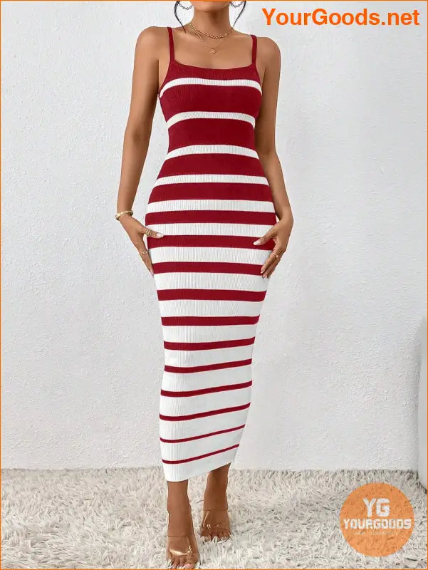 YOURGOODS SpringSummer Striped Knit Tank Dress - YourGoods Online Shop