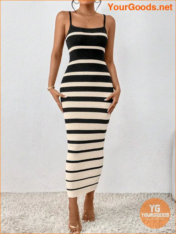 YOURGOODS SpringSummer Striped Knit Tank Dress - YourGoods Online Shop