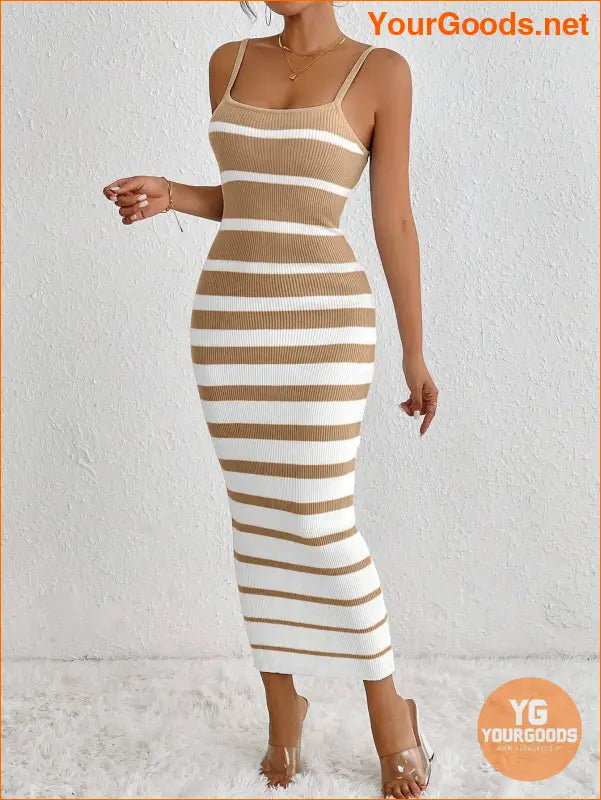 YOURGOODS SpringSummer Striped Knit Tank Dress - YourGoods Online Shop