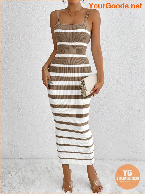 YOURGOODS SpringSummer Striped Knit Tank Dress - YourGoods Online Shop