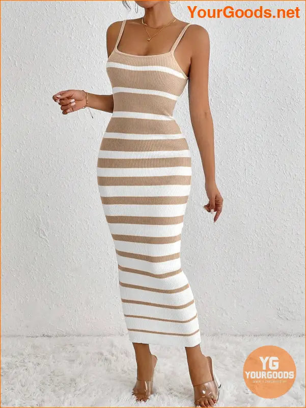 YOURGOODS SpringSummer Striped Knit Tank Dress - YourGoods Online Shop