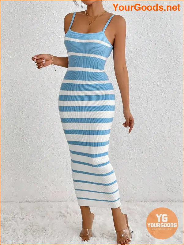 YOURGOODS SpringSummer Striped Knit Tank Dress - YourGoods Online Shop