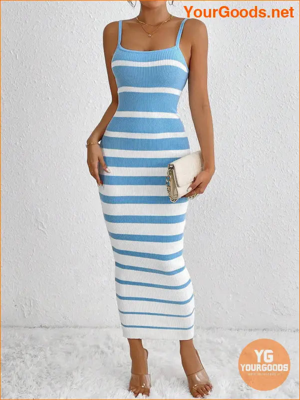 YOURGOODS SpringSummer Striped Knit Tank Dress - YourGoods Online Shop