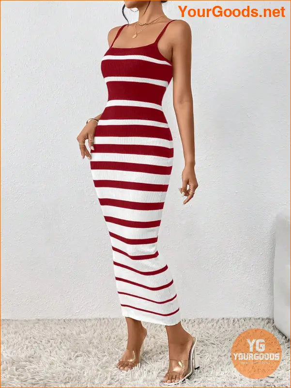 YOURGOODS SpringSummer Striped Knit Tank Dress - YourGoods Online Shop