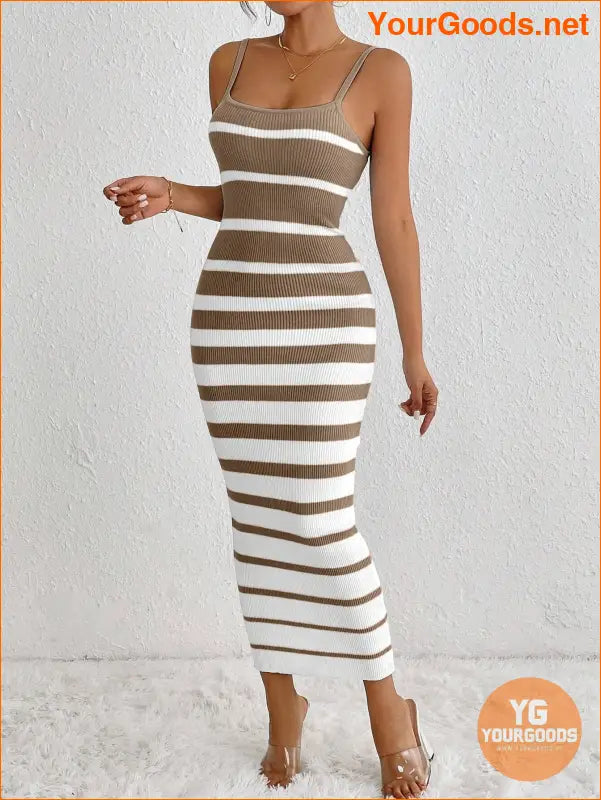 YOURGOODS SpringSummer Striped Knit Tank Dress - YourGoods Online Shop