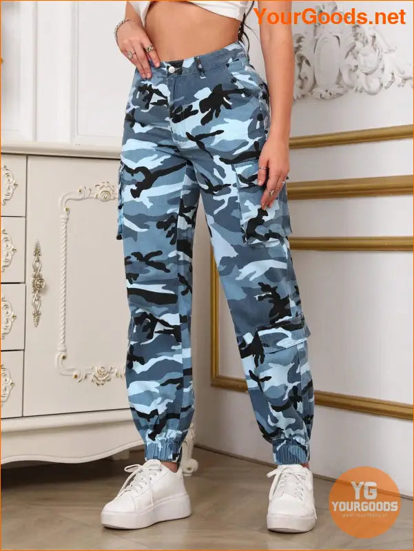 YOURGOODS SXY Camo Print Cargo Pocket Jeans - YourGoods Online Shop