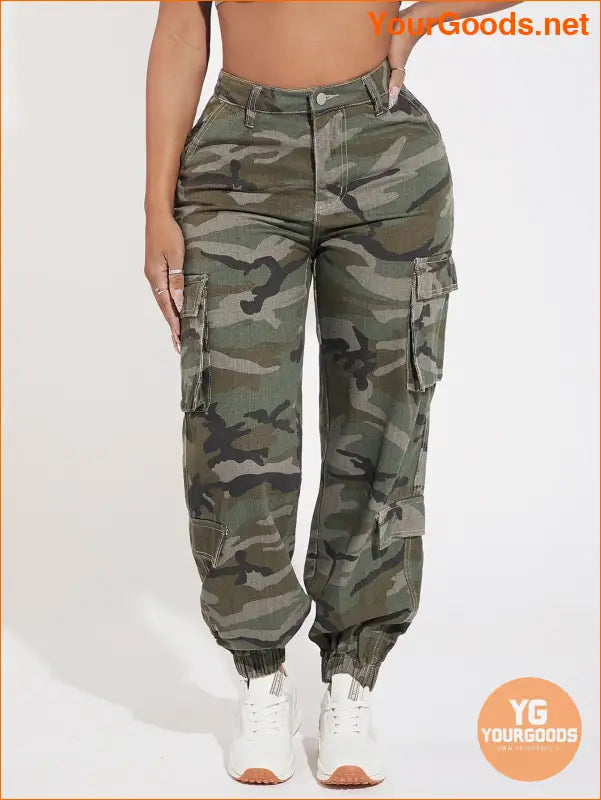 YOURGOODS SXY Camo Print Cargo Pocket Jeans - YourGoods Online Shop