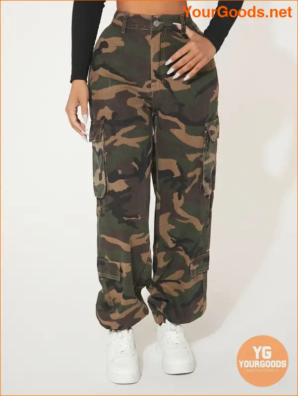 YOURGOODS SXY Camo Print Cargo Pocket Jeans - YourGoods Online Shop