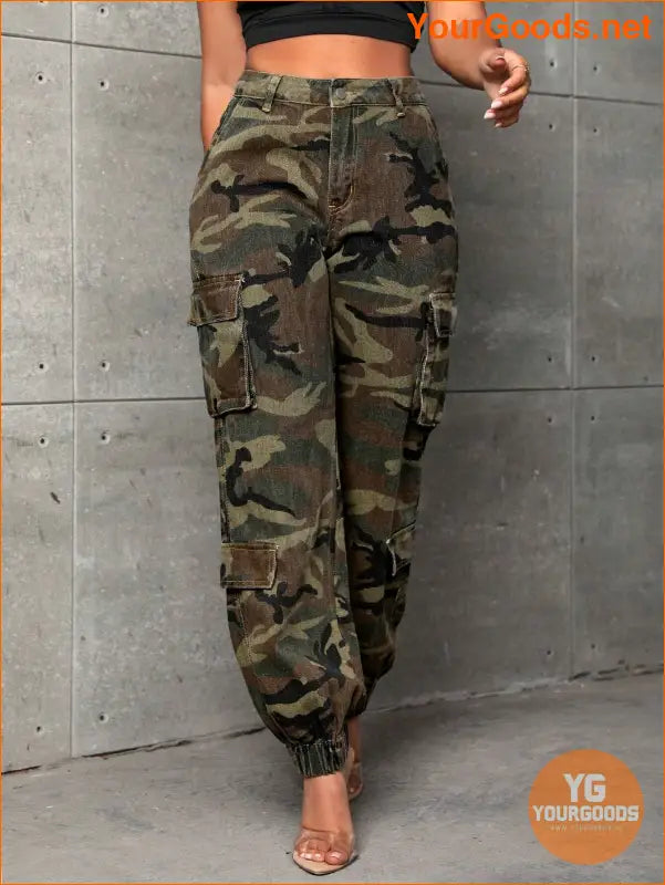 YOURGOODS SXY Camo Print Cargo Pocket Jeans - YourGoods Online Shop