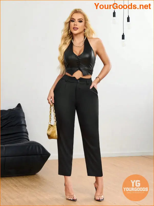 YOURGOODS SXY Casual Cropped SummerAutumn Pencil Suit Pants - YourGoods Online Shop