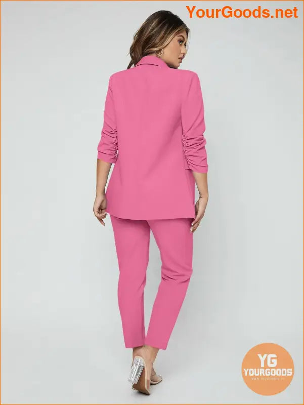 YOURGOODS SXY Shawl Neck Open Front Blazer & Pants Suit - YourGoods Online Shop